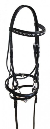 Ogłowie skórzane "Hearts"