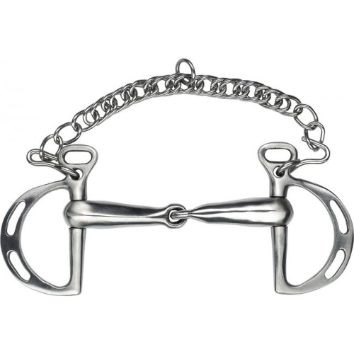 Munsztuk pojedynczo łamany pusty Kimberwick "Satin"