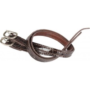 Paski do ostróg lakierowane Horka "Patent Croco"