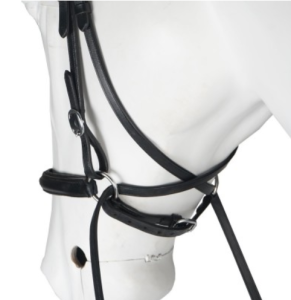 Ogłowie skórzane bezwędzidłowe