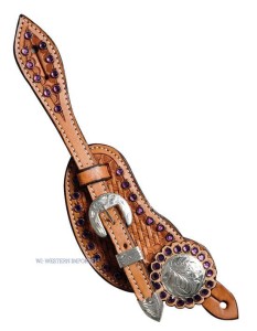 Paski do ostróg westernowych  z cyrkoniami