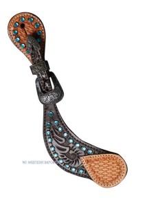 Paski do ostróg westernowych  z cyrkoniami 