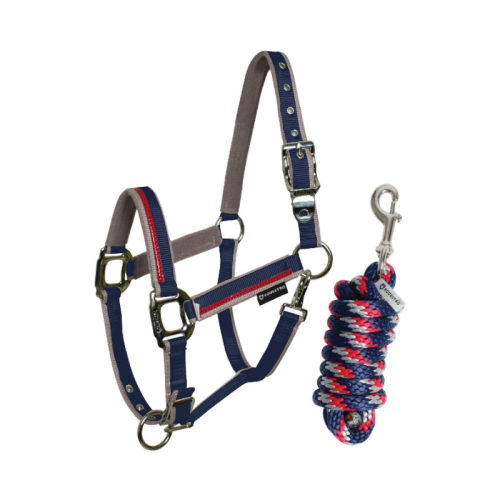 Kantar z uwiązem RED TRIM EQUESTRO