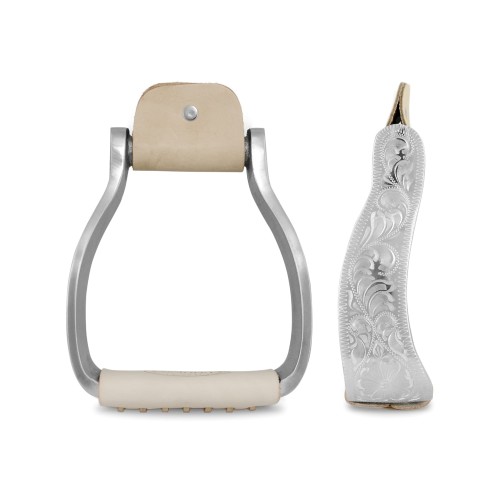 Strzemiona westernowe aluminiowe Pool's grawerowane