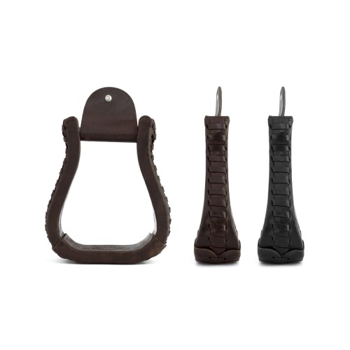 Strzemiona westernowe skórzane Lakota