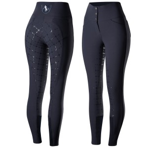 Bryczesy damskie z wysokim stanem, z silikonowym lejem Horze Desiree FS