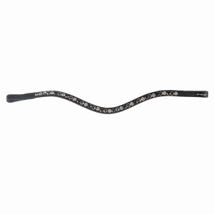 Naczółek opadający z kryształkami HORKA COLORI BLACK czarny