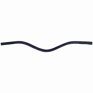 Naczółek opadający z kryształkami HORKA COLORI BLACK niebieski