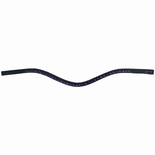 Naczółek opadający z kryształkami HORKA COLORI BLACK niebieski