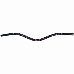 Naczółek opadający z kryształkami HORKA COLORI BLACK kolorowy