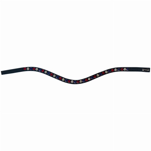 Naczółek opadający z kryształkami HORKA COLORI BLACK kolorowy