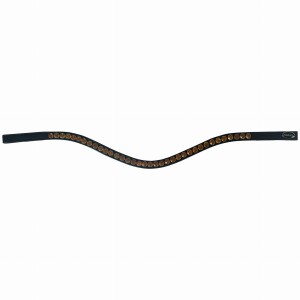 Naczółek opadający z kryształkami HORKA COLORI BLACK żółty