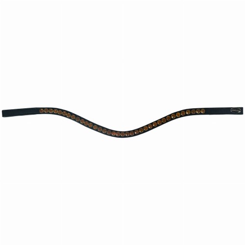 Naczółek opadający z kryształkami HORKA COLORI BLACK żółty