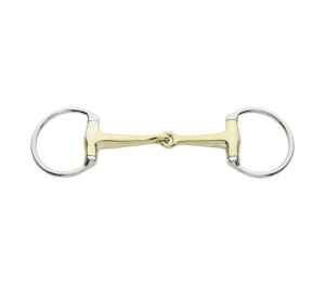 Wędzidło oliwkowe pojedynczo łamane "KavalBit" 16mm