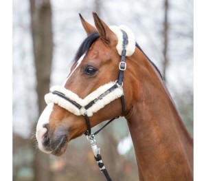  Kantar skórzany z naturalnym futrem "Marvellous"