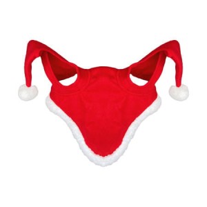 Nauszniki York świąteczne z pomponami