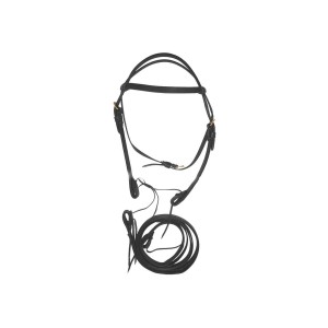 Ogłowie westernowe Lakota z wodzami 