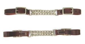 Pasek latigo do wędzidła z łańcuszkiem
