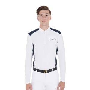 Bluzka TWO-TONE SLIM FIT LONG-SLEEVED