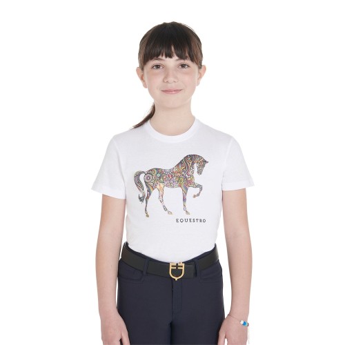 Koszulka dziecięca HORSE FLORAL SILHOUETTE 