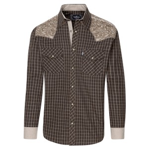 Koszula męska westernowa ROGER  BEIGE