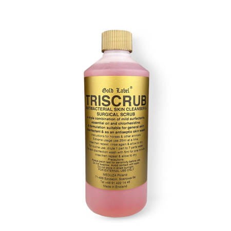 Triscrub Gold Label 500ml - płyn do oczyszczania skóry koni