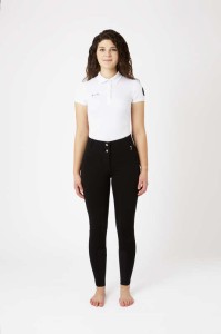 Bryczesy damskie z wysokim stanem, z silikonowym lejem Horze Mira