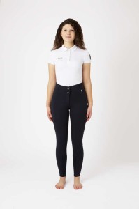 Bryczesy damskie z wysokim stanem, z silikonowym lejem Horze Mira