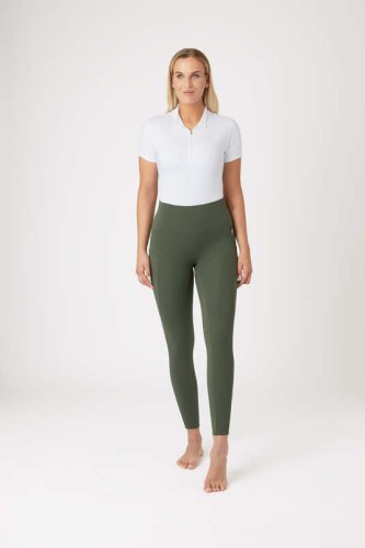 Damskie legginsy kompresyjne Horze Gillian z pełnym lejem silikonowym