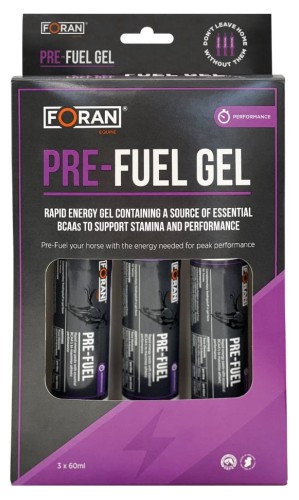 FORAN Pre Fuel Gel Triple Pack 60mlx3 dodatek energetyczny dla koni w turbstrzykawce