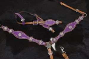 Zestaw westernowy ogłowie + napierśnik 