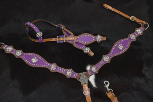 Zestaw westernowy ogłowie + napierśnik 