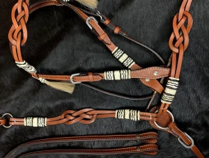 Zestaw westernowy ogłowie + napierśnik 