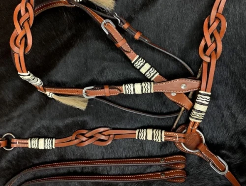 Zestaw westernowy ogłowie + napierśnik 