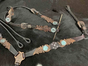 Zestaw westernowy ogłowie + napierśnik