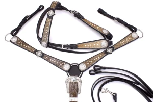 Zestaw westernowy ogłowie + napierśnik
