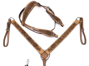 Zestaw westernowy ogłowie + napierśnik FLOWER