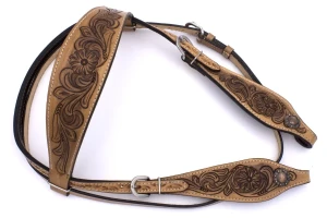 Zestaw westernowy ogłowie + napierśnik FLOWER