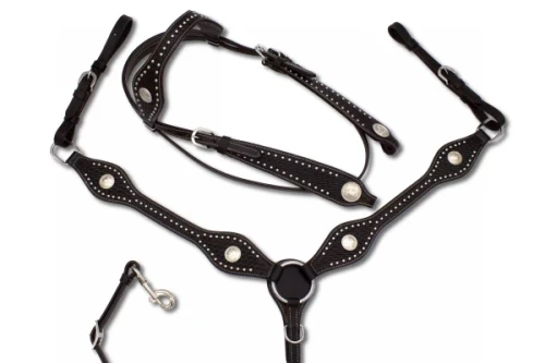 Zestaw westernowy ogłowie + napierśnik