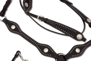 Zestaw westernowy ogłowie + napierśnik