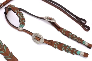 Zestaw westernowy ogłowie + napierśnik