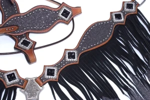 Zestaw westernowy ogłowie + napierśnik