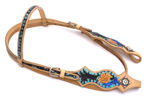 Ogłowie westernowe skórzane