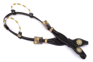 Ogłowie westernowe skórzane na dwa ucha