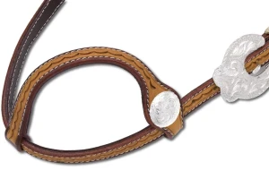 Ogłowie westernowe skórzane na jedno ucho