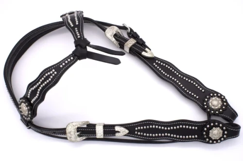 Ogłowie westernowe skórzane