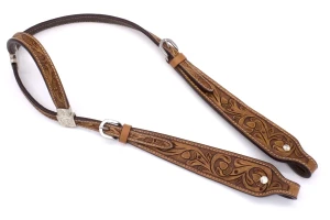 Ogłowie westernowe skórzane na jedno ucho 