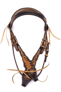 Ogłowie westernowe skórzane