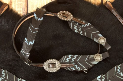 Ogłowie westernowe skórzane