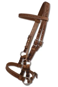 Ogłowie westernowe skórzane SIDEPULL